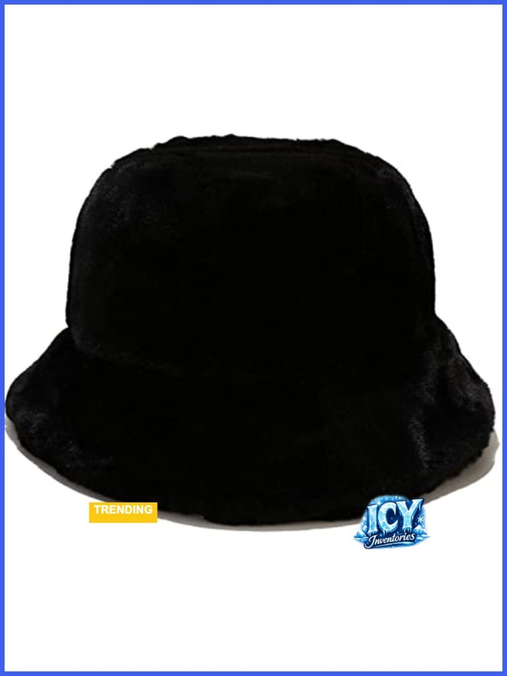 Faux Fur Fuzzy Bucket Hat Fluffy Warm Winter Fisherman Hat Adjustable
